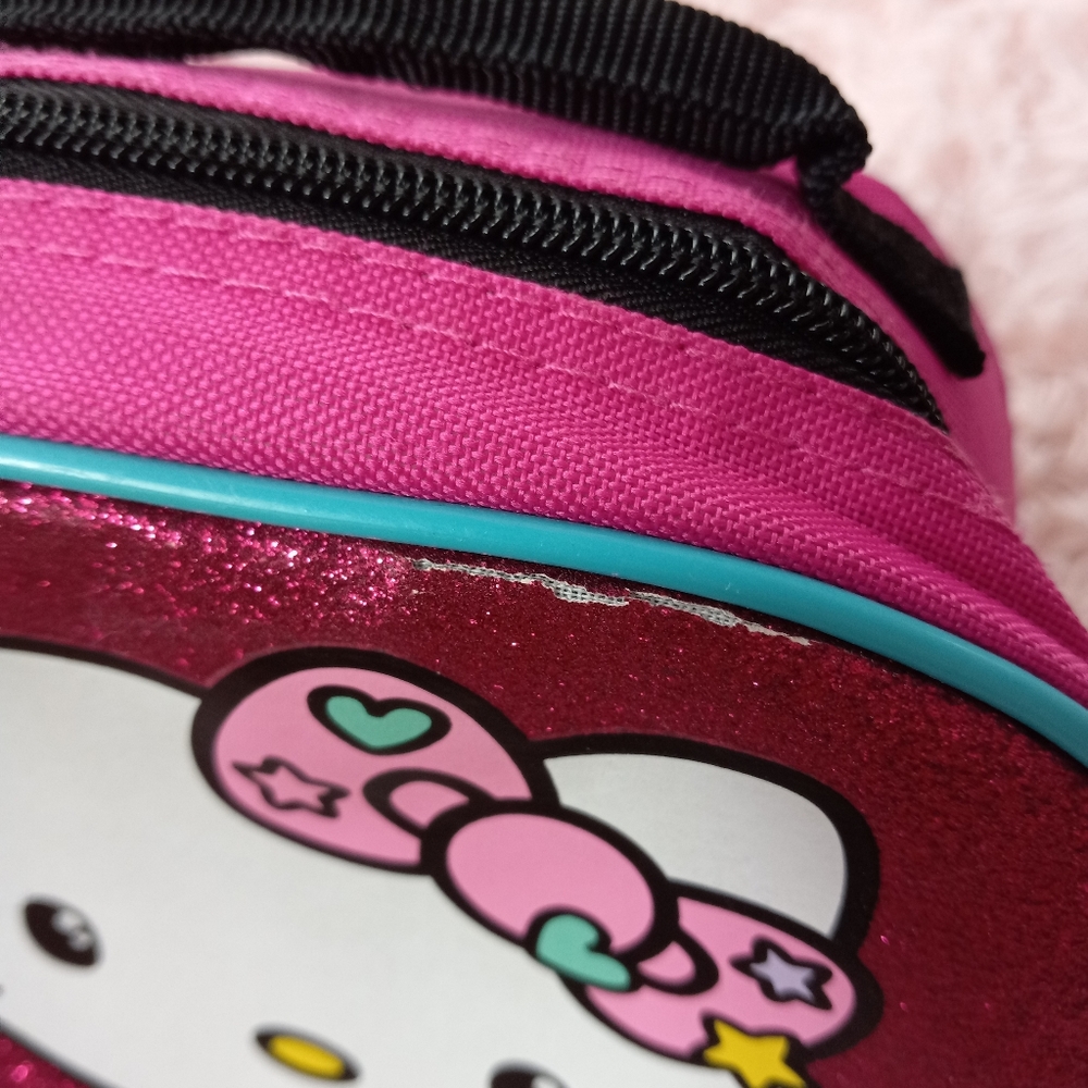 SOLD! Hello Kitty y2k glittery insulated lunch tote! EUC! Vintage kawaii sanrio! - Picture 4 of 15